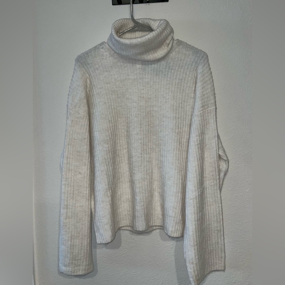 White Turtleneck Sweater